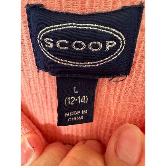 Scoop Tiered Sundress Gauzy Lined Retro Boho Bohemian Hippie‎ Peach Size Large - Picture 7 of 10